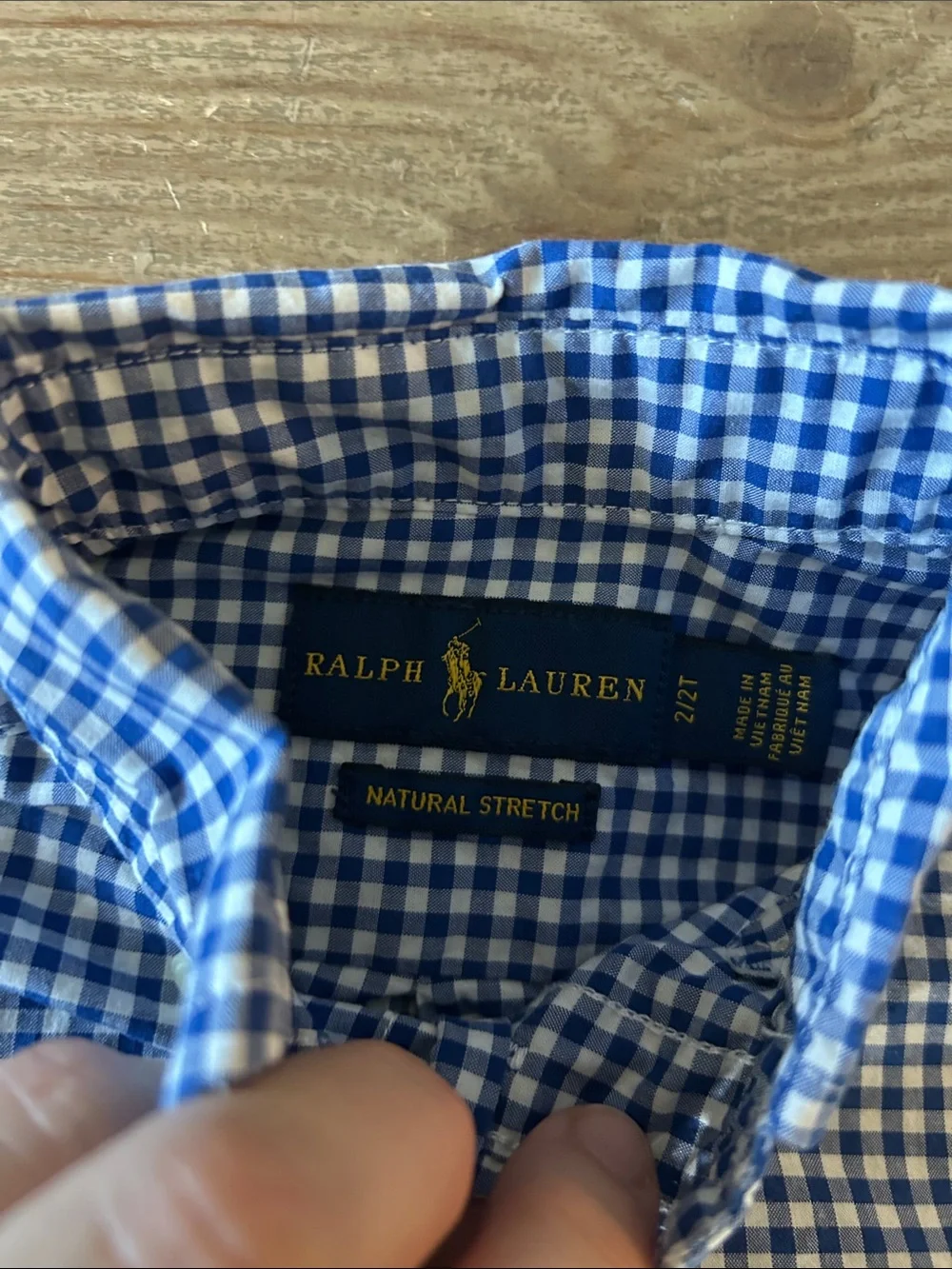 Ralph Lauren Boys' Blue & White Gingham Button-Down Shirts